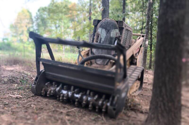 Tree clearing equipment used in the forestry industry 